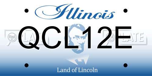 QCL12E Illinois License Plate