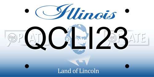 QCLI23 Illinois License Plate