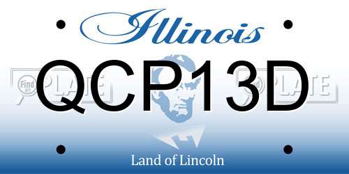 QCP13D Illinois License Plate