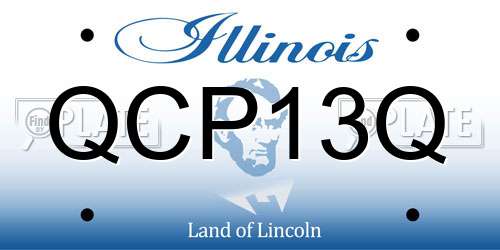 QCP13Q Illinois License Plate