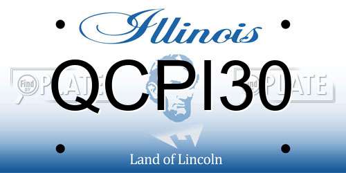 QCPI30 Illinois License Plate