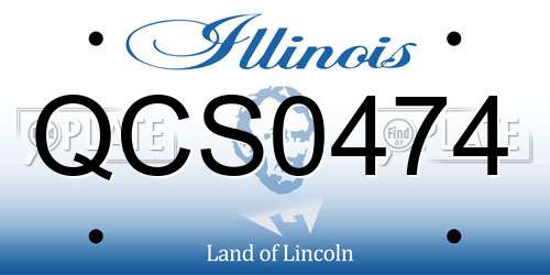 QCS0474 Illinois License Plate