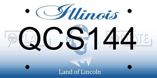 QCS144 Illinois License Plate