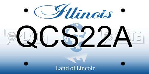QCS22A Illinois License Plate