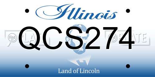 QCS274 Illinois License Plate