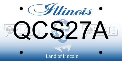 QCS27A Illinois License Plate
