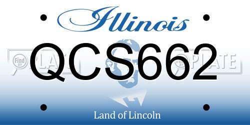 QCS662 Illinois License Plate