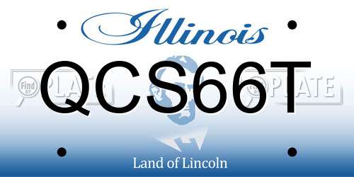 QCS66T Illinois License Plate