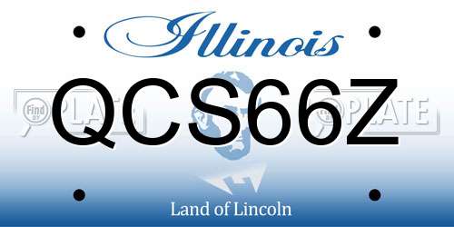 QCS66Z Illinois License Plate