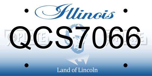 QCS7066 Illinois License Plate