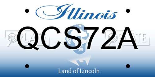 QCS72A Illinois License Plate