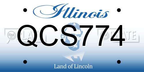 QCS774 Illinois License Plate