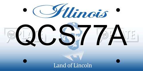QCS77A Illinois License Plate