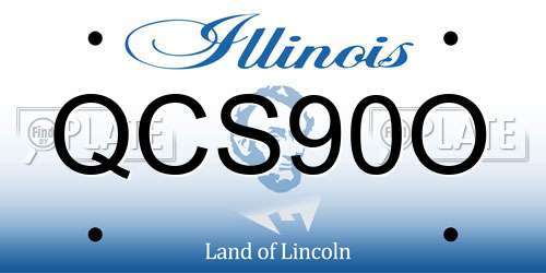 QCS90O Illinois License Plate