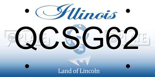 QCSG62 Illinois License Plate