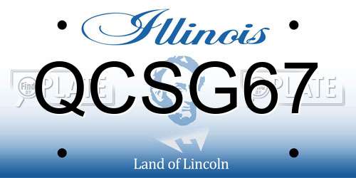 QCSG67 Illinois License Plate