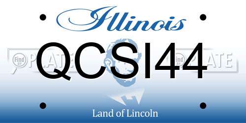 QCSI44 Illinois License Plate