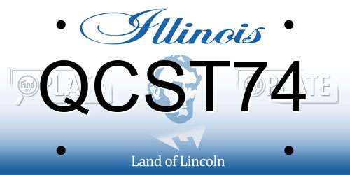 QCST74 Illinois License Plate