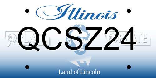 QCSZ24 Illinois License Plate