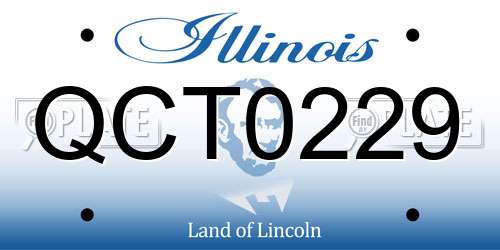 QCT0229 Illinois License Plate