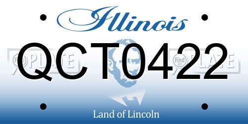 QCT0422 Illinois License Plate
