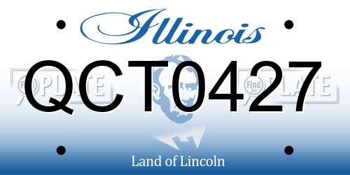 QCT0427 Illinois License Plate