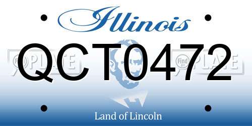QCT0472 Illinois License Plate