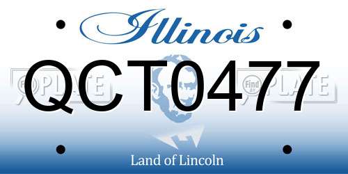 QCT0477 Illinois License Plate