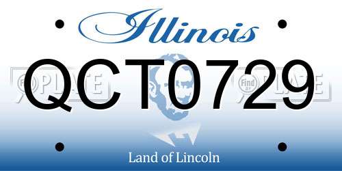 QCT0729 Illinois License Plate