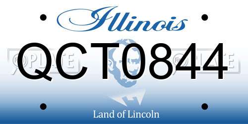 QCT0844 Illinois License Plate