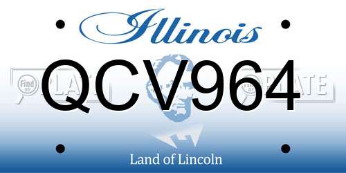 QCV964 Illinois License Plate