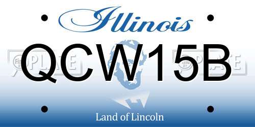 QCW15B Illinois License Plate