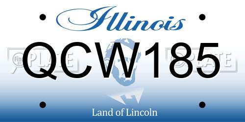 QCW185 Illinois License Plate