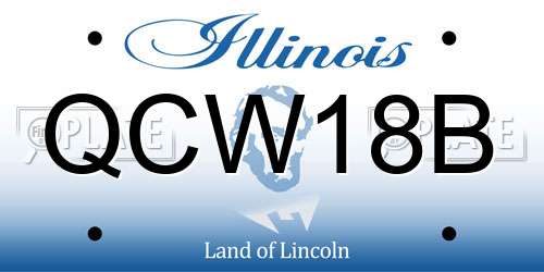 QCW18B Illinois License Plate