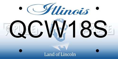QCW18S Illinois License Plate