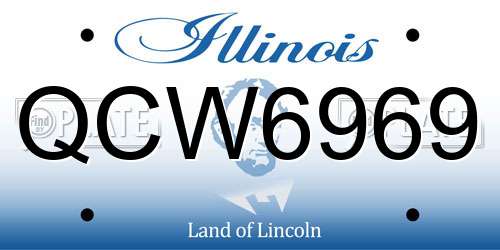 QCW6969 Illinois License Plate