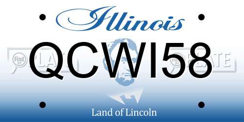 QCWI58 Illinois License Plate