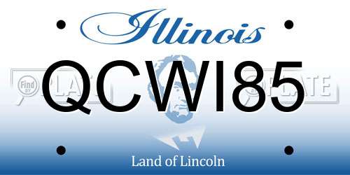 QCWI85 Illinois License Plate