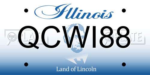 QCWI88 Illinois License Plate
