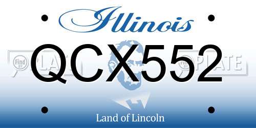 QCX552 Illinois License Plate