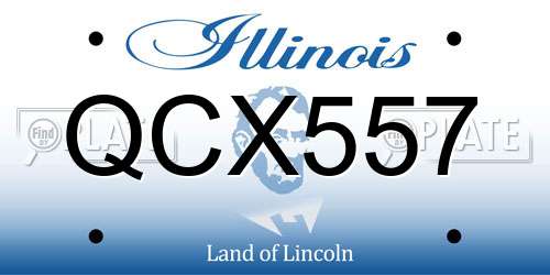 QCX557 Illinois License Plate