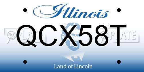 QCX58T Illinois License Plate