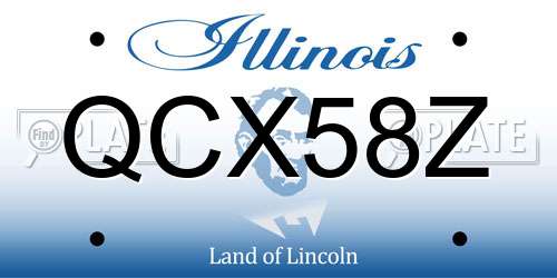 QCX58Z Illinois License Plate