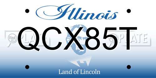QCX85T Illinois License Plate