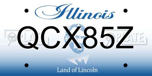 QCX85Z Illinois License Plate