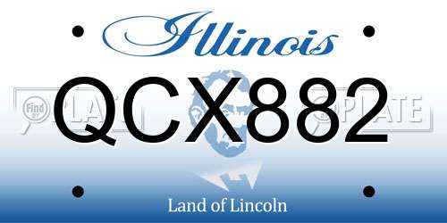 QCX882 Illinois License Plate