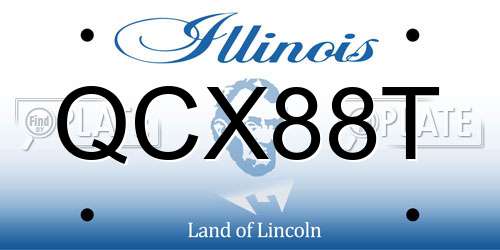 QCX88T Illinois License Plate