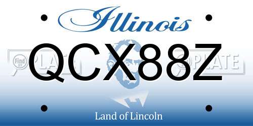 QCX88Z Illinois License Plate
