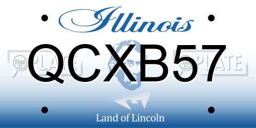 QCXB57 Illinois License Plate