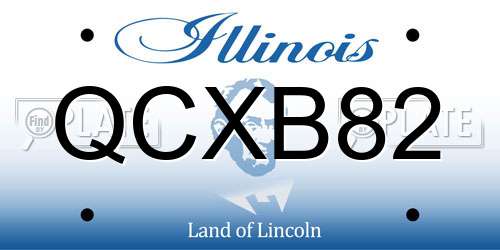 QCXB82 Illinois License Plate